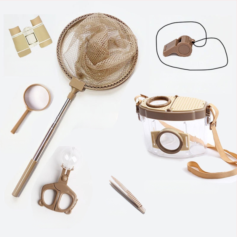 Vaikų vabzdžių stebėjimo dėžutė su didinamuoju stiklu, neelektrinė, nėra daugiafunkcinė, konstravimo blokelių žaidimas, 4–6 metų amžiaus