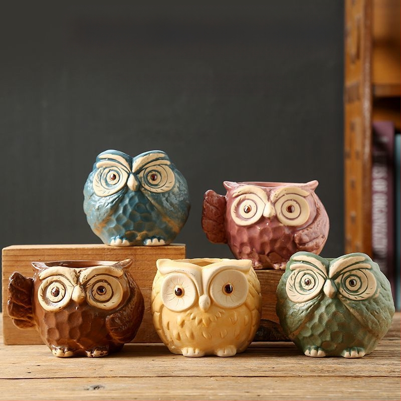 Keraminė sukulentų vaza, kvėpuojanti, stovinti ant grindų, modernus minimalistinis stilius