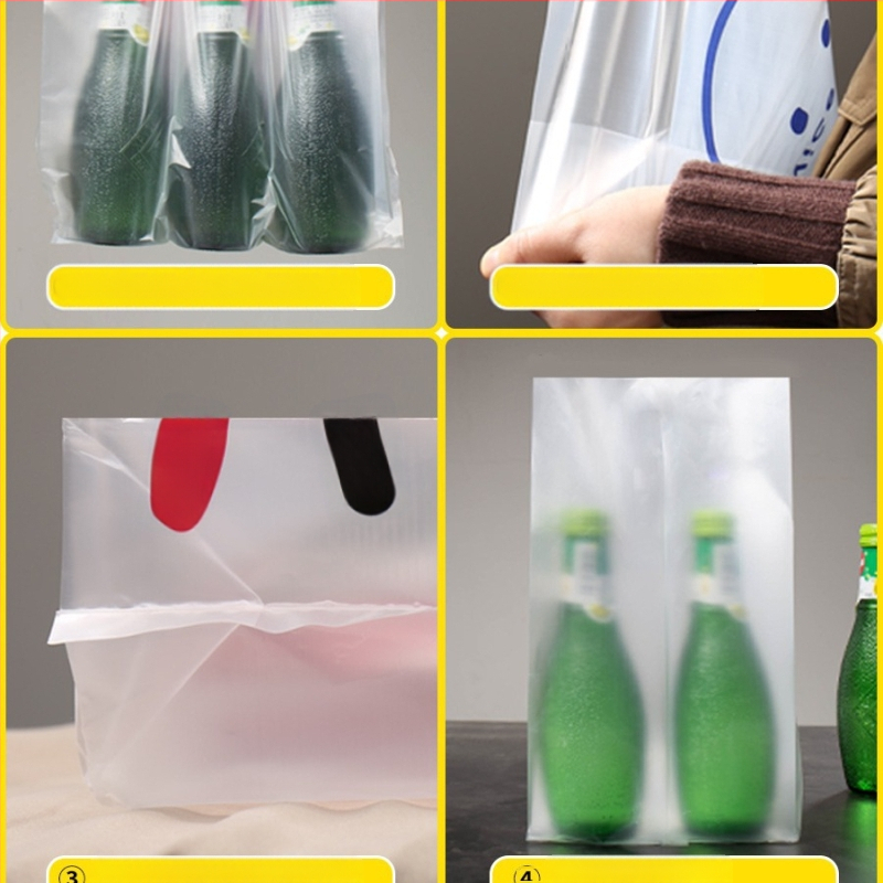 Прозрачна пластмасова опаковъчна торбичка за сладкарски изделия и за доставка, с отпечатано лого