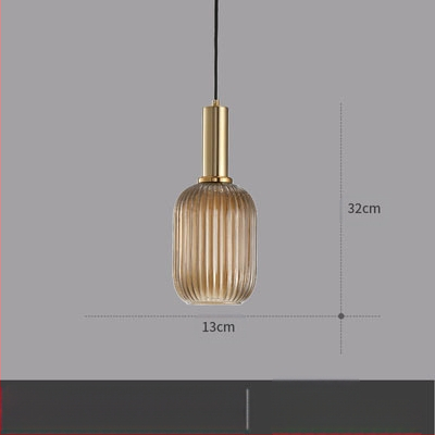 Κρεμαστό φωτιστικό LED, γυάλινο σκιάδιο με σχέδιο νερού σε σκανδιναβικό στιλ, 85-250V, κάλυψη 5–10 m²