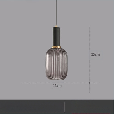 Κρεμαστό φωτιστικό LED, γυάλινο σκιάδιο με σχέδιο νερού σε σκανδιναβικό στιλ, 85-250V, κάλυψη 5–10 m²