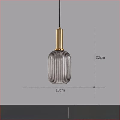 Κρεμαστό φωτιστικό LED, γυάλινο σκιάδιο με σχέδιο νερού σε σκανδιναβικό στιλ, 85-250V, κάλυψη 5–10 m²