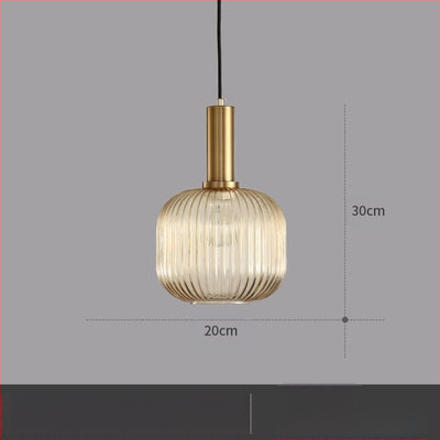 Κρεμαστό φωτιστικό LED, γυάλινο σκιάδιο με σχέδιο νερού σε σκανδιναβικό στιλ, 85-250V, κάλυψη 5–10 m²