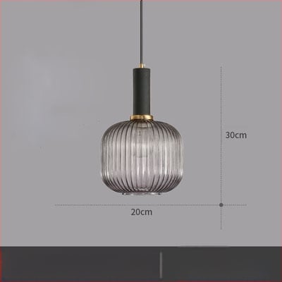 Κρεμαστό φωτιστικό LED, γυάλινο σκιάδιο με σχέδιο νερού σε σκανδιναβικό στιλ, 85-250V, κάλυψη 5–10 m²