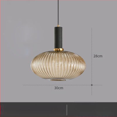 Κρεμαστό φωτιστικό LED, γυάλινο σκιάδιο με σχέδιο νερού σε σκανδιναβικό στιλ, 85-250V, κάλυψη 5–10 m²