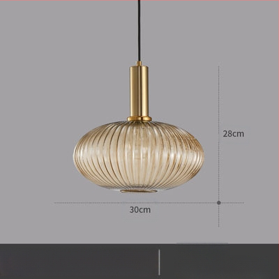 Κρεμαστό φωτιστικό LED, γυάλινο σκιάδιο με σχέδιο νερού σε σκανδιναβικό στιλ, 85-250V, κάλυψη 5–10 m²