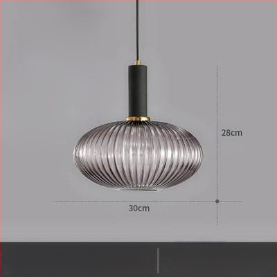 Κρεμαστό φωτιστικό LED, γυάλινο σκιάδιο με σχέδιο νερού σε σκανδιναβικό στιλ, 85-250V, κάλυψη 5–10 m²