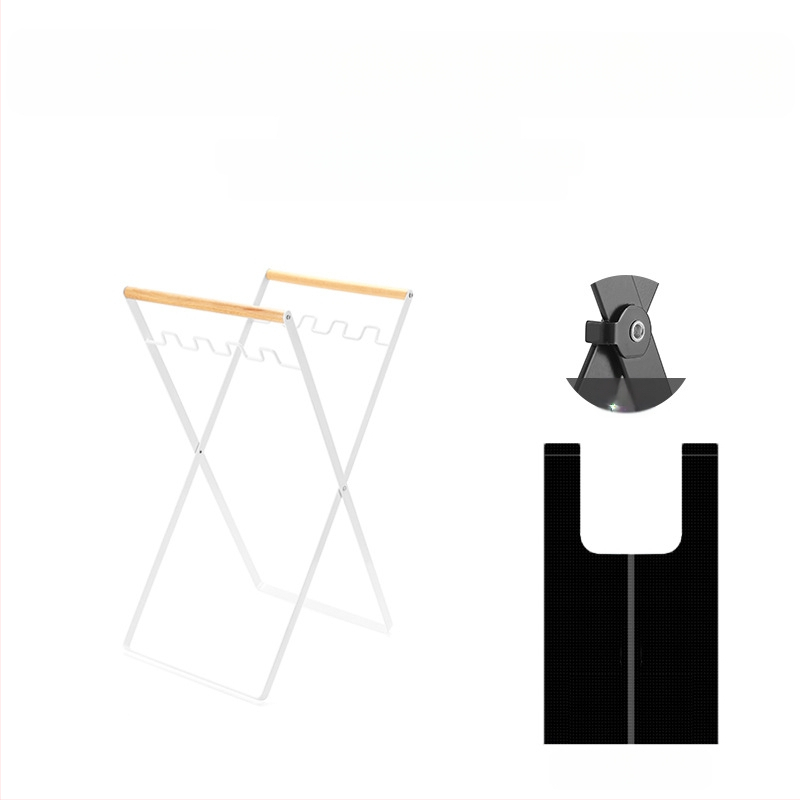 Sulankstoma šiukšlių laikymo stovelė stovyklavimui su maišų laikikliu, 100% naujos plastiko medžiagos