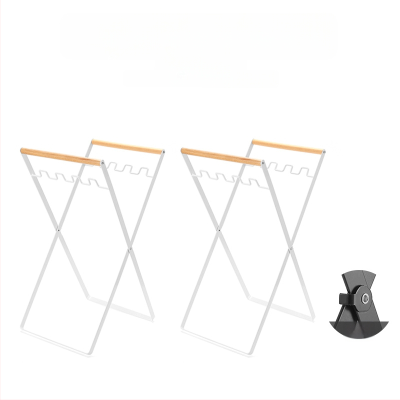 Sulankstoma šiukšlių laikymo stovelė stovyklavimui su maišų laikikliu, 100% naujos plastiko medžiagos