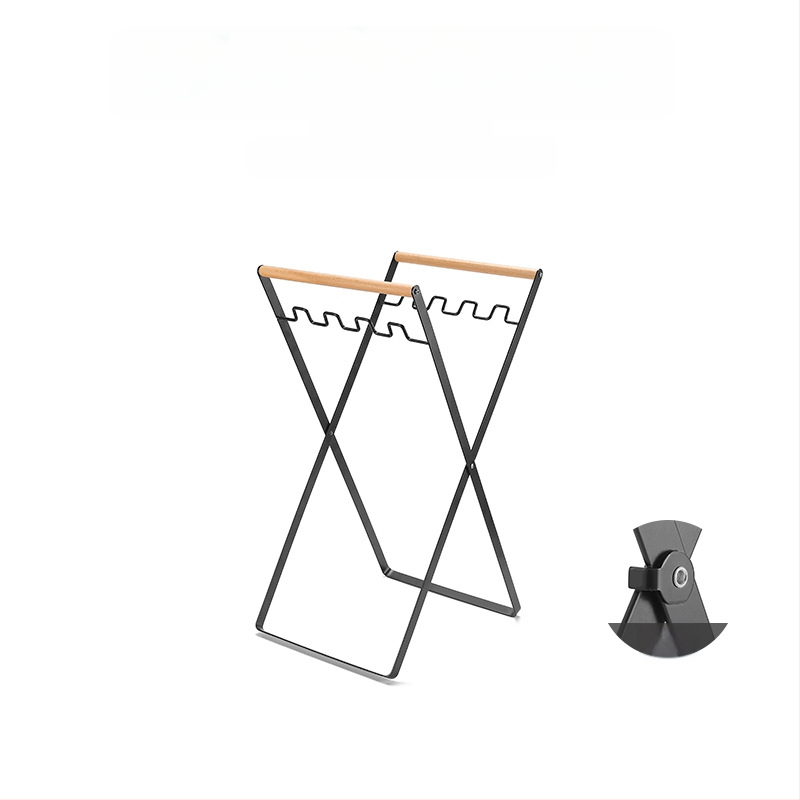 Sulankstoma šiukšlių laikymo stovelė stovyklavimui su maišų laikikliu, 100% naujos plastiko medžiagos