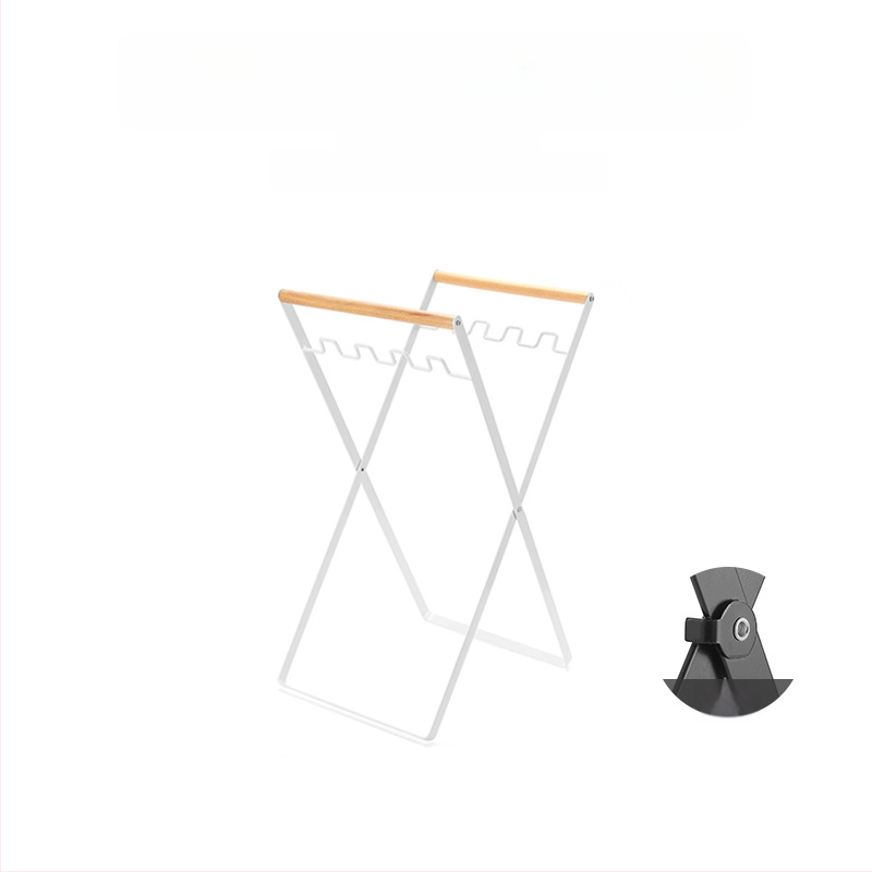 Sulankstoma šiukšlių laikymo stovelė stovyklavimui su maišų laikikliu, 100% naujos plastiko medžiagos