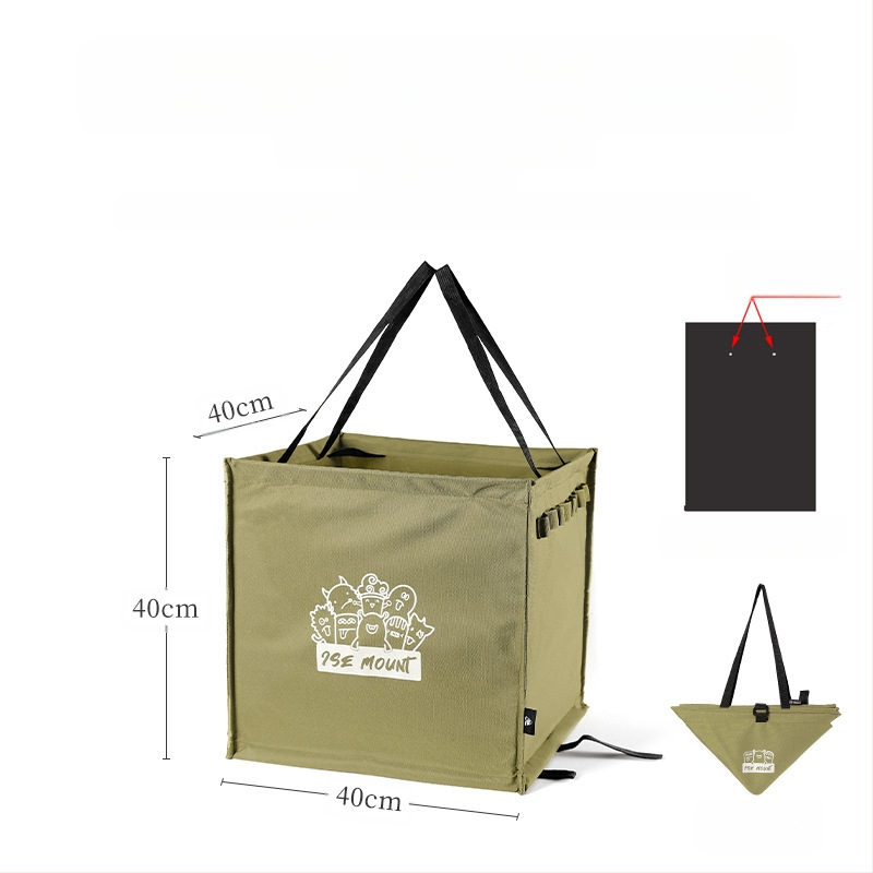 Sulankstoma šiukšlių laikymo stovelė stovyklavimui su maišų laikikliu, 100% naujos plastiko medžiagos