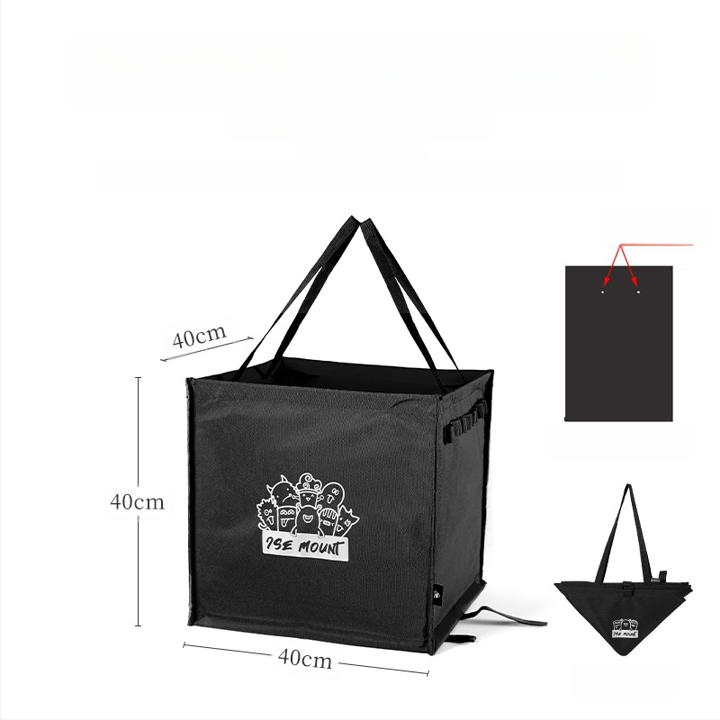 Sulankstoma šiukšlių laikymo stovelė stovyklavimui su maišų laikikliu, 100% naujos plastiko medžiagos