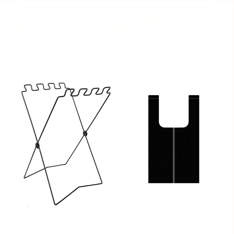 Sulankstoma šiukšlių laikymo stovelė stovyklavimui su maišų laikikliu, 100% naujos plastiko medžiagos