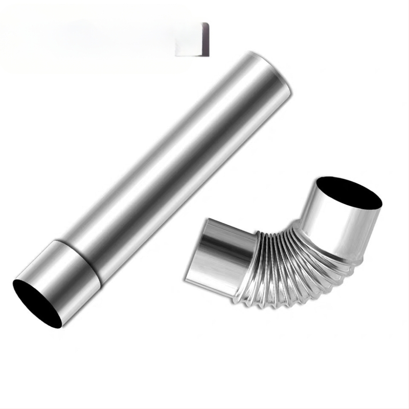 Nerūdijančio plieno medienos krosnelė su kampiniu dūmtraukio, lauko naudojimui