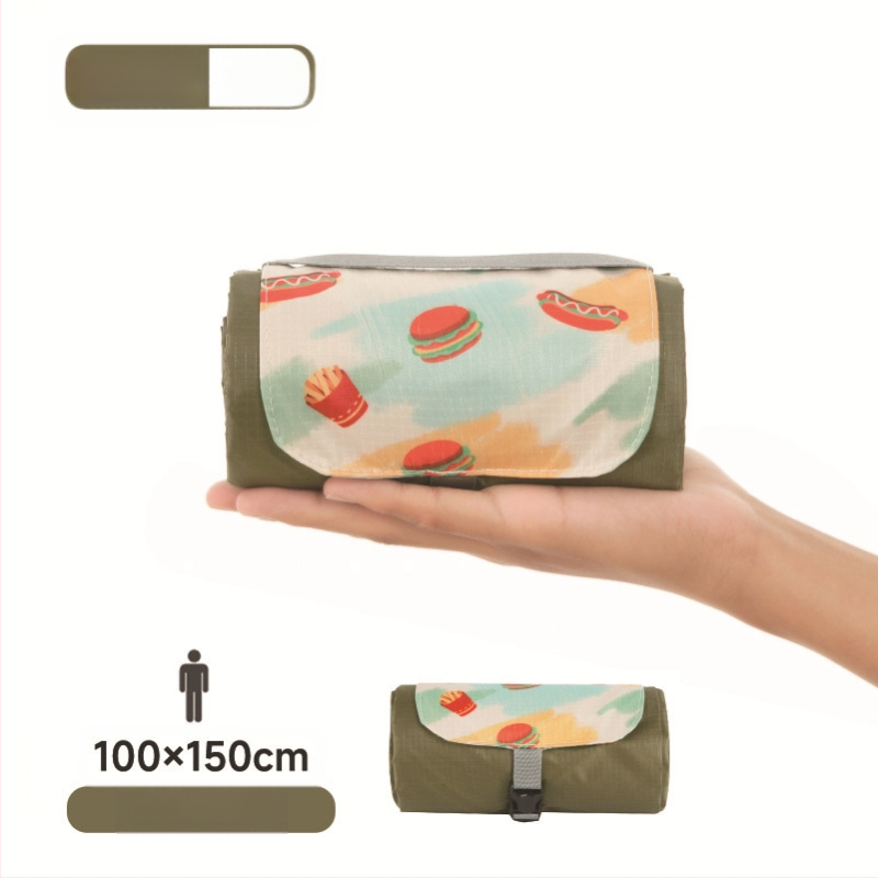 Isdan mini piknika sega, neilons, 250 g, 20D ūdensizturīgs audums, modeļa YSD-80626, salokāma sega kemptingam un brīvajā dabā, mitrumizturība līdz 2000M+