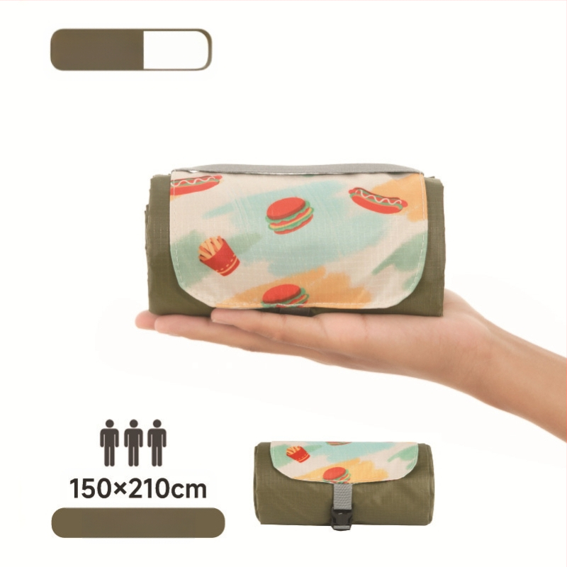 Isdan mini piknika sega, neilons, 250 g, 20D ūdensizturīgs audums, modeļa YSD-80626, salokāma sega kemptingam un brīvajā dabā, mitrumizturība līdz 2000M+