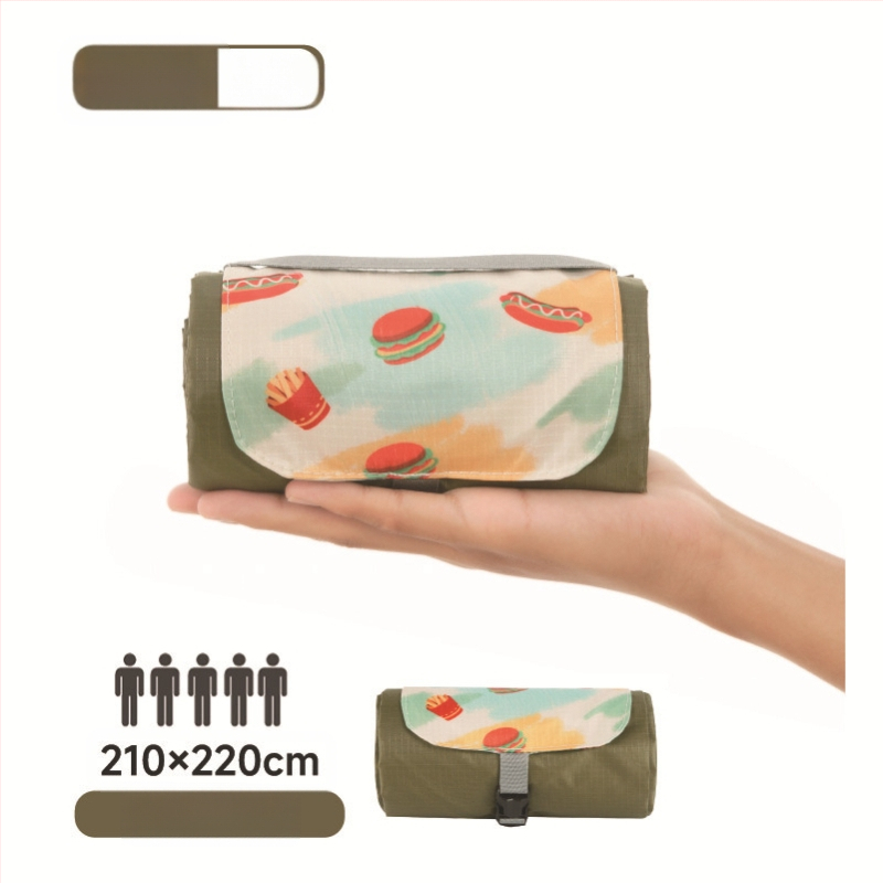 Isdan mini piknika sega, neilons, 250 g, 20D ūdensizturīgs audums, modeļa YSD-80626, salokāma sega kemptingam un brīvajā dabā, mitrumizturība līdz 2000M+