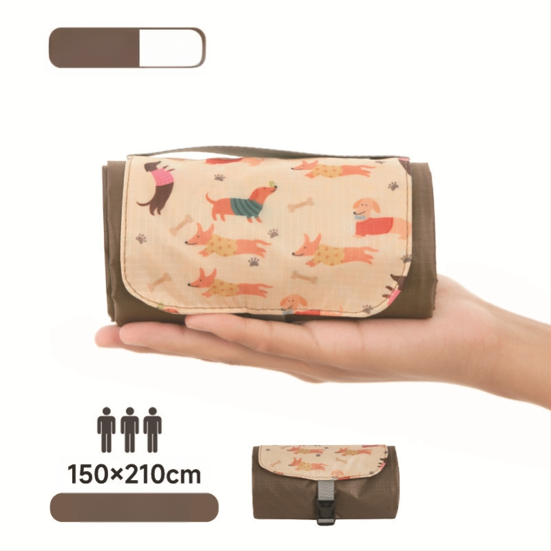 Isdan mini piknika sega, neilons, 250 g, 20D ūdensizturīgs audums, modeļa YSD-80626, salokāma sega kemptingam un brīvajā dabā, mitrumizturība līdz 2000M+