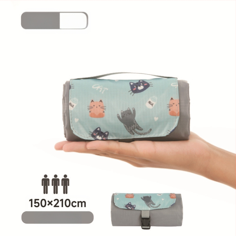 Isdan mini piknika sega, neilons, 250 g, 20D ūdensizturīgs audums, modeļa YSD-80626, salokāma sega kemptingam un brīvajā dabā, mitrumizturība līdz 2000M+