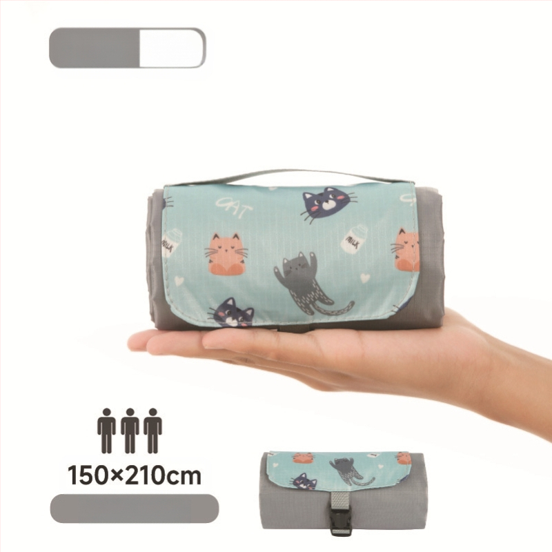 Isdan mini piknika sega, neilons, 250 g, 20D ūdensizturīgs audums, modeļa YSD-80626, salokāma sega kemptingam un brīvajā dabā, mitrumizturība līdz 2000M+