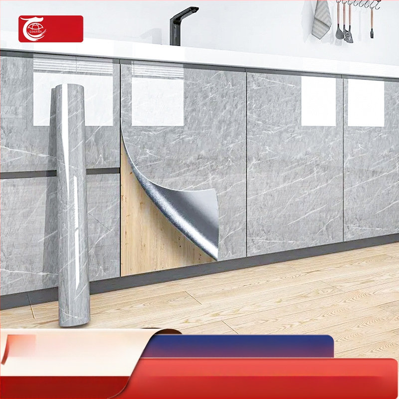 Lipdukas PET sienai, marmuro imitacija, atsparus aliejui ir aukštoms temperatūroms, virtuvės sienos dekoras