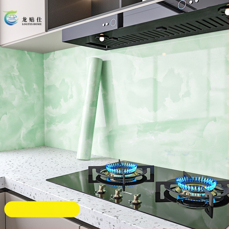 Lipdukas PET sienai, marmuro imitacija, atsparus aliejui ir aukštoms temperatūroms, virtuvės sienos dekoras