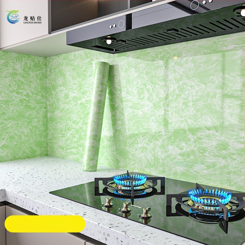 Lipdukas PET sienai, marmuro imitacija, atsparus aliejui ir aukštoms temperatūroms, virtuvės sienos dekoras