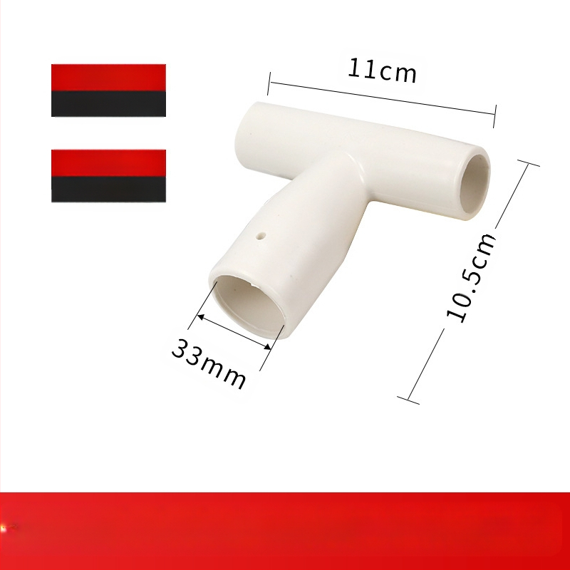 Kastu rankena T/D tipo, stora plastikinė galva ir medinis kotas, žemės ūkio įrankiams