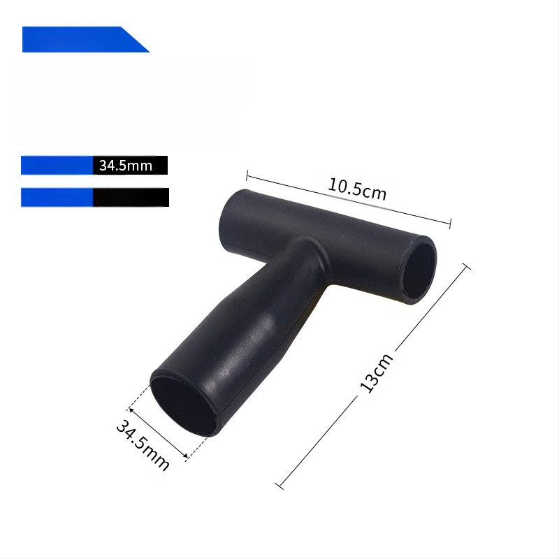 Kastu rankena T/D tipo, stora plastikinė galva ir medinis kotas, žemės ūkio įrankiams