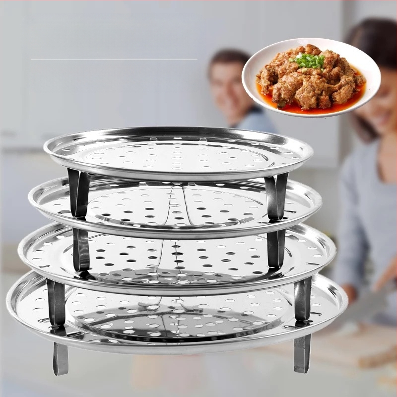 Nerūdijančio plieno trijų kojų garų laikiklis su atjungiamomis kojomis ir drenažu, aukštas virtuvės garintuvas, daugiafunkcinis