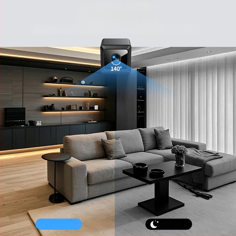 W02 veiksmo kamera su 1080p vaizdo įrašu, 140° plataus kampo, naktinis matymas, WiFi ir Bluetooth.