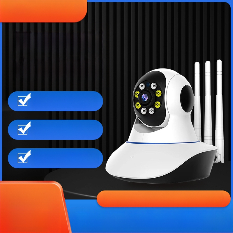 Pan-Tilt stebėjimo kamera su Wi‑Fi, 1080P naktinis matymas, nuotolinis valdymas, vietinė/debesų saugykla