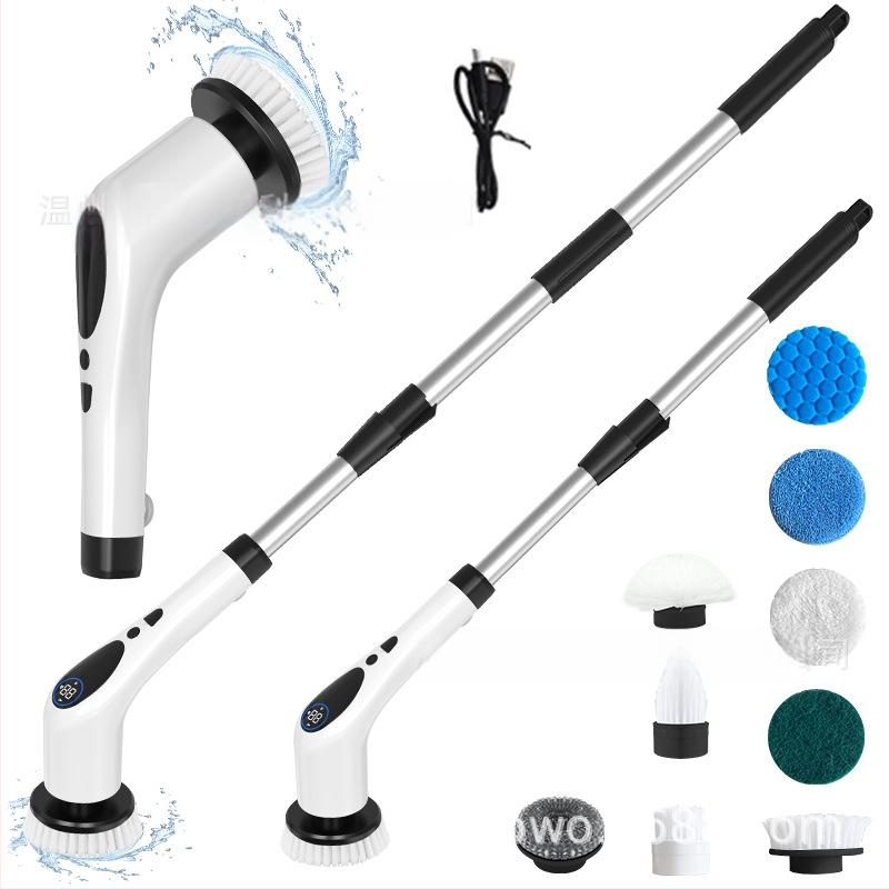 Elektromos padlótisztító mop, kézi, vezeték nélküli, LCD kijelző, hangjelzés, kilenc az egyben