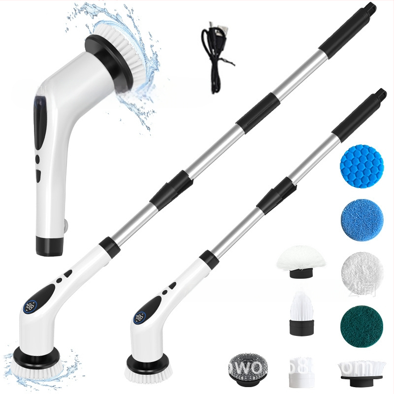 Elektromos padlótisztító mop, kézi, vezeték nélküli, LCD kijelző, hangjelzés, kilenc az egyben