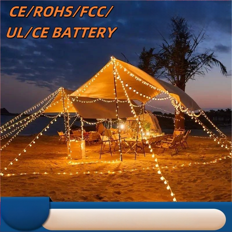 Празнична LED нишка светлина, слънчево захранване, външна IP65 водоустойчивост, Bubble Ball дизайн, 5000 лм, модел LM0009