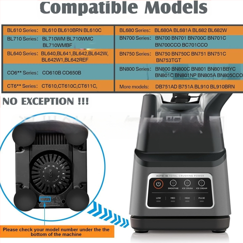 Замяна на капак за Ninja Blender 72 oz (BL642 BN701) – механично управление, регулируема функция, ≤36V, 10 000 rpm, 1 нож