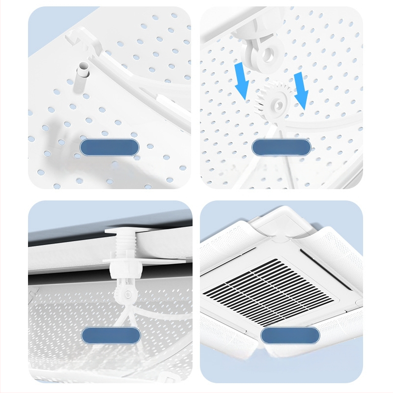 Centrinio oro kondicionieriaus biuro oro srauto deflektorius, plastikas, prekinis ženklas Holy Star Leigh, modelis FT-2023-11, oro kondicionavimo priedai, paprasta ir šiuolaikiška išvaizda