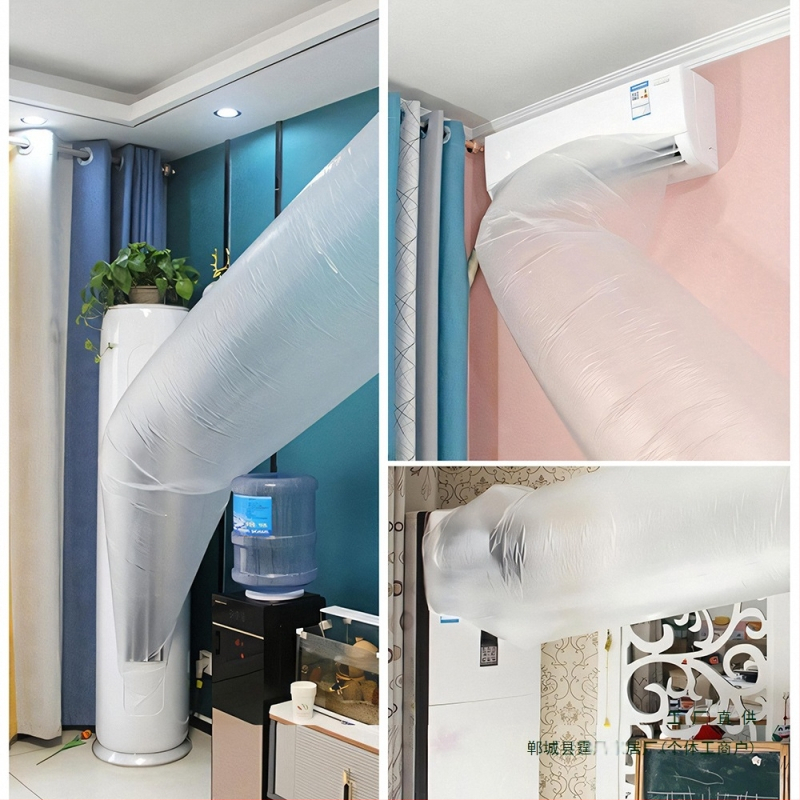 Изходен тръбопровод за климатик с разклонение 1-2, удебелен ремък, вертикално движение; материал Silk flower; код на продукта F99tm78j987st; покритие за прах/диван/климатик