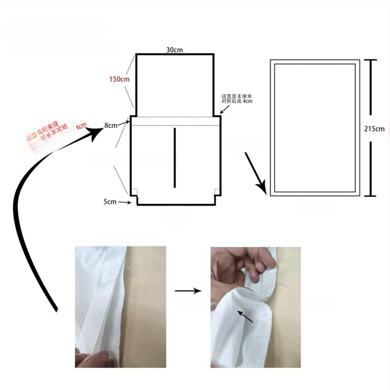 Langų oro kondicionieriaus sandarinimo audinys — vandeniui atsparus, nuo uodų, apsauga nuo tiesioginio oro srauto; Medžiaga: cheminių pluoštų; Prekės ženklas: Boxin