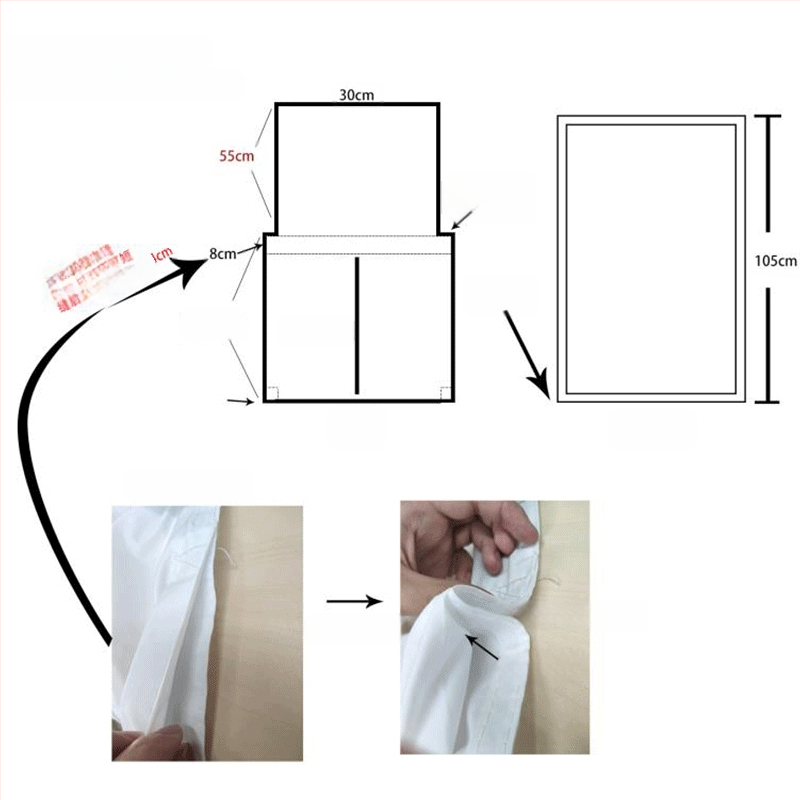 Langų oro kondicionieriaus sandarinimo audinys — vandeniui atsparus, nuo uodų, apsauga nuo tiesioginio oro srauto; Medžiaga: cheminių pluoštų; Prekės ženklas: Boxin