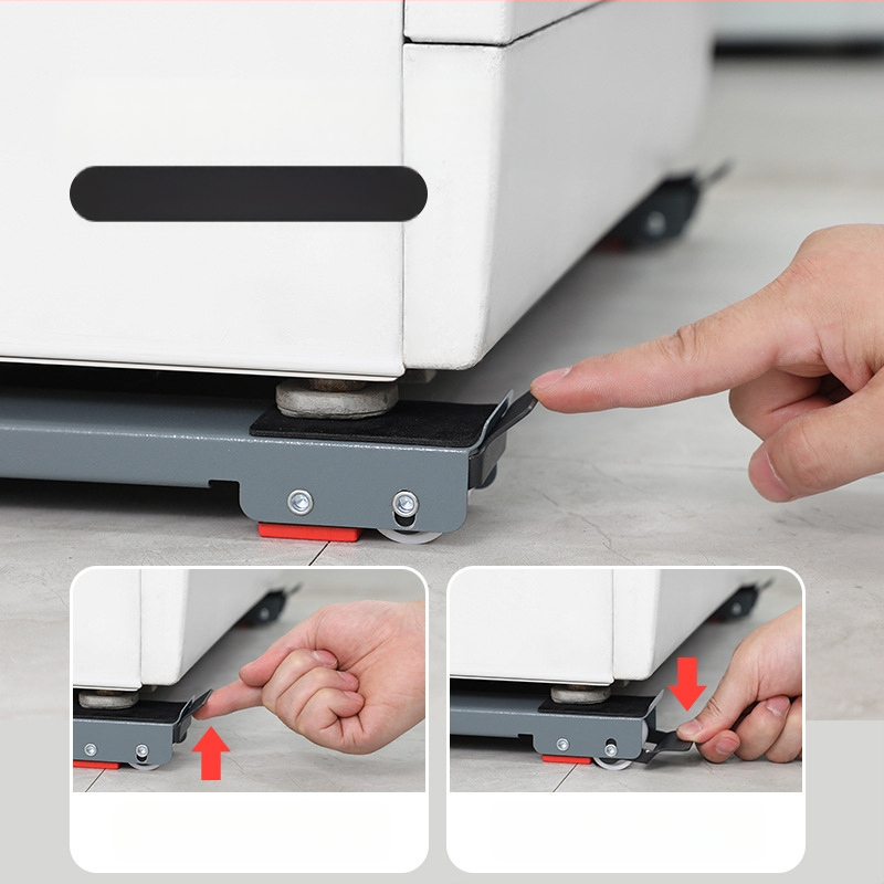 Βασική βάση για πλυντήρια ρούχων και ψυγεία, μεταλλική κατασκευή ανθεκτική στη σκουριά, αντιολισθητική, ρυθμιζόμενη και μετακινούμενη, χωρίς εγκατάσταση