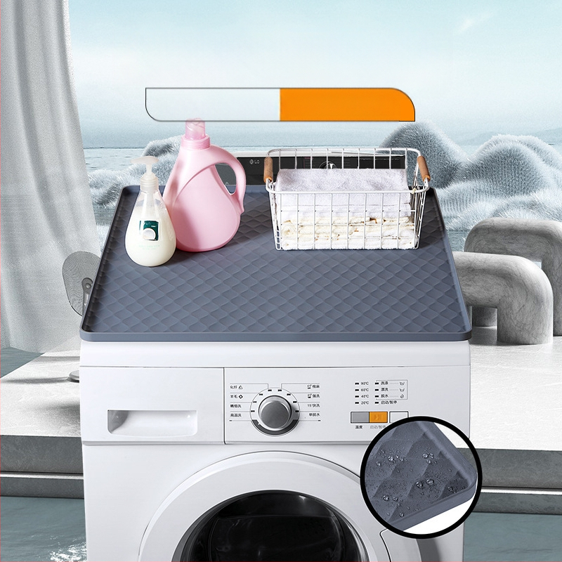 Σιλικονούχα επάνω βάση πλυντηρίου – αντιολισθητική, αδιάβροχη, προστασία από σκόνη, βάση αποθήκευσης για κουζίνα και μπάνιο