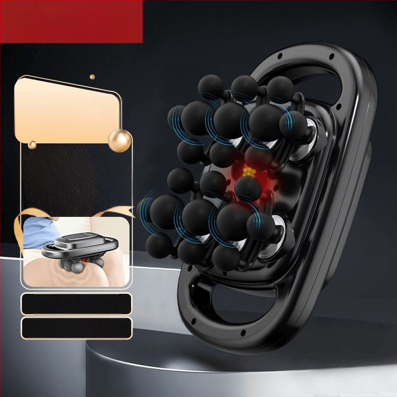 Raumenų masažinė pistelė su šepetėlinu varikliu, 6+ galvų, 5+ greičiai, įmontuota baterija 2000–4000 mAh, triukšmas mažiau nei 36 dB