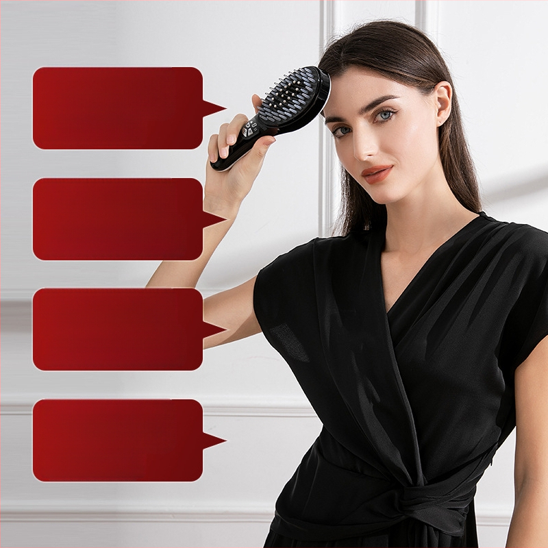 Pieptene electric pentru masajul scalpului, creștere a părului, ghidare cu uleiuri esențiale și aplicare medicamentoasă, material ABS