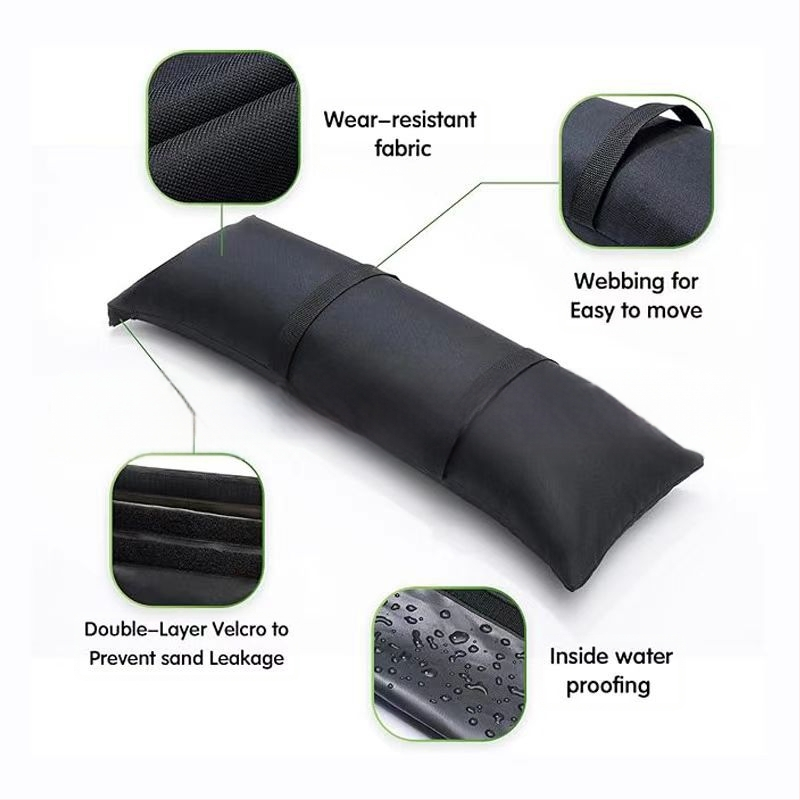 Palapinės smėlio maišas – atsparus oro sąlygoms, lauko stiliui, fiksavimo svoris, Oxford audinys, tinkamas saulės skydeliui ir terasos baldams