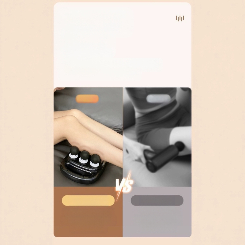 Fasijų masažo prietaisas su 22 galvomis, LCD ekranas, 5+ greičio lygiai, įmontuota baterija