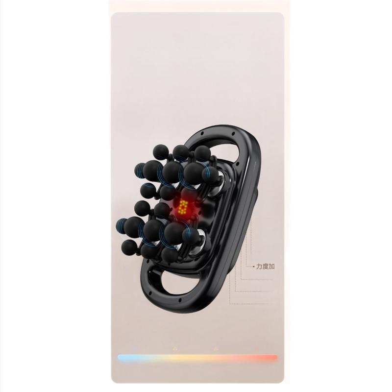 Fasijų masažo prietaisas su 22 galvomis, LCD ekranas, 5+ greičio lygiai, įmontuota baterija