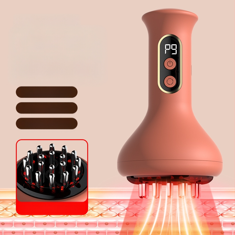 Elektrinis masažo įrenginys su šveitimu ir kuppavimu visam kūnui, meridijono šepetys, šilumos terapija, belaidis įkrovimas, pritaikomasis — YIPTAU Industry Head