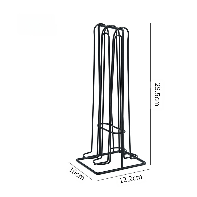 Metalinė kavos kapsulių laikiklis, dvipusis ekspozicijos stovas, geležies meno dizainas, šiuolaikinis minimalistinis stilius, išleistas 2020 m. pavasarį.